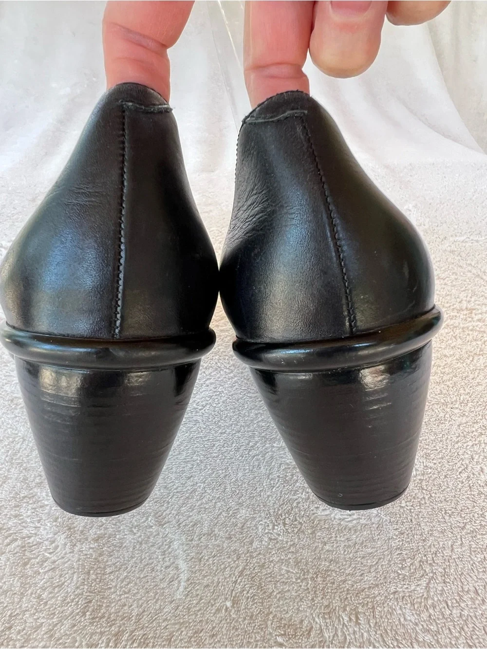 Dansko Babette Josie Black Leather Mary Jane Heels SZ 10.5 Double Strap Comfort